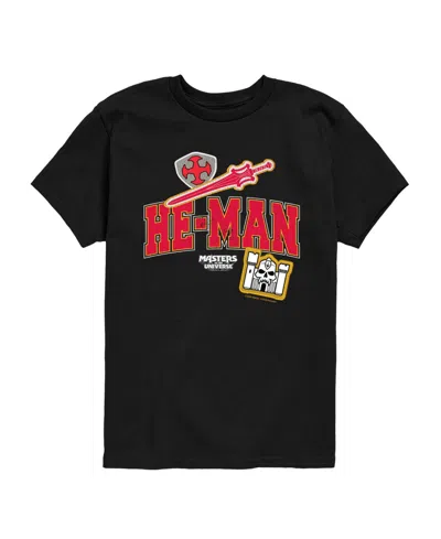 Hybrid Kids' Boys' 8-20 Masters Of The Universe He-man Colligiate Short-sleeve Graphic T-shirt In Black