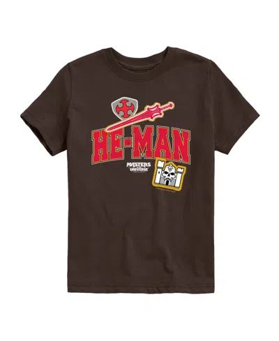 Hybrid Kids' Boys' 8-20 Masters Of The Universe He-man Colligiate Short-sleeve Graphic T-shirt In Brown