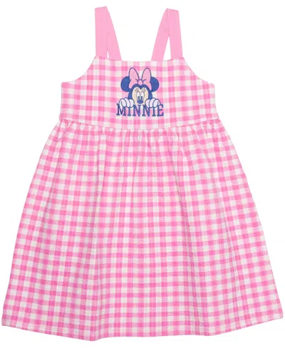 Hybrid Kids' Girls' 2t-6x Minnie Mouse Gingham Sleeveless Dress In Multi