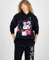 Hybrid Juniors' Kuromi Plush Pull-on Hoodie In Black