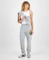 Hybrid Juniors' The Grinch Drawstring Joggers In Gray