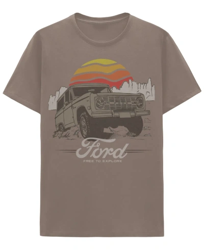 Hybrid Men's Ford Bronco Short Sleeve T-shirt In Brown