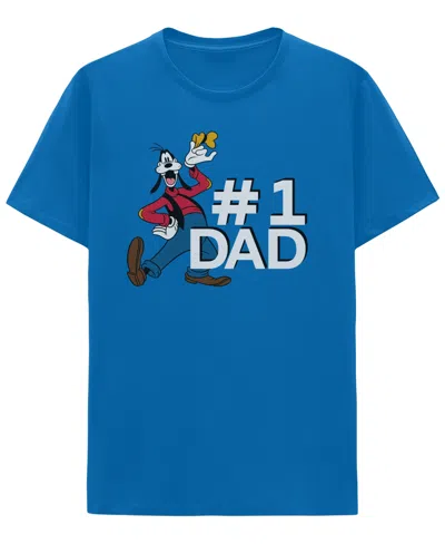 Hybrid Men's Goofy Dad Short Sleeves T-shirt In Royal Blue