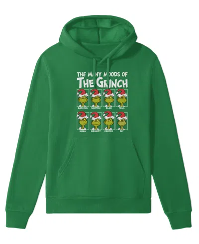 Hybrid Men's Grinch Naughty Nice Graphic Hoodie In Green