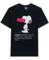 HYBRID MEN'S HANGRY SNOOPY MINERAL WASH SHORT SLEEVE T-SHIRT