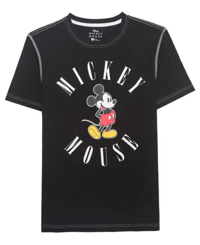Hybrid Men's Mickey Mouse Short Sleeve T-shirt In Black