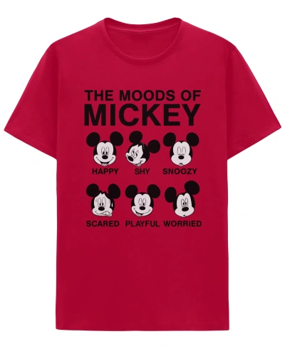 Hybrid Men's Mickey Mouse Short Sleeve T-shirt In Red