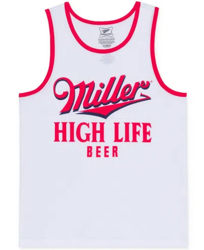 Hybrid Men's Miller High Life Ringer Graphic Tank In White