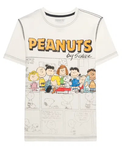 Hybrid Men's Peanuts Short Sleeve T-shirt In Natural