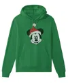 Hybrid Men's Santa Mickey Graphic Long Sleeve Hoodie In Green