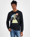 Hybrid Men's Star Wars Darth Vader Regular-fit Printed Fleece Hoodie In Black