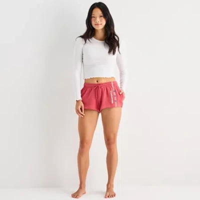 Hybrid Tees Hello Kitty Juniors Womens Juniors Pull-on Short In Red