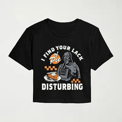 Hybrid Tees I Find Your Lack Of Pie Disturbing Womens Crew Neck Short Sleeve Regular Fit Graphic T-shirt In Black
