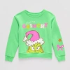 Hybrid Tees Little & Big Kid Girls Crew Neck Fleece Long Sleeve Grinch Sweatshirt In Green