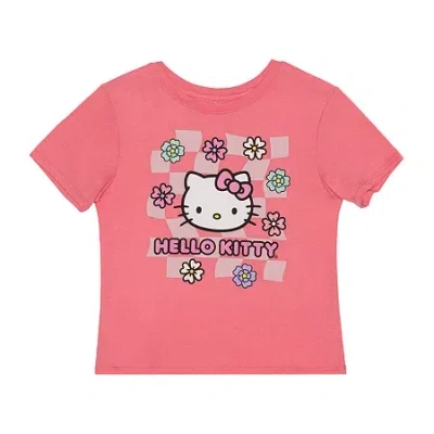 Hybrid Tees Little & Big Kid Girls Crew Neck Short Sleeve Hello Kitty Graphic T-shirt In Orange