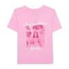 Hybrid Tees Little & Big Kid Girls Crew Neck Short Sleeve Regular Fit Barbie Graphic T-shirt In Pink
