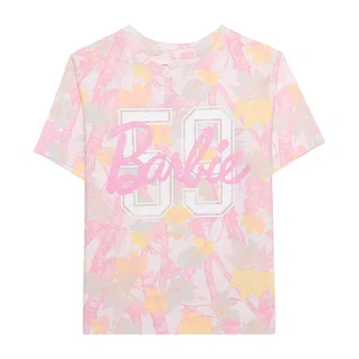 Hybrid Tees Little & Big Kid Girls Crew Neck Short Sleeve Regular Fit Barbie Graphic T-shirt In Multi