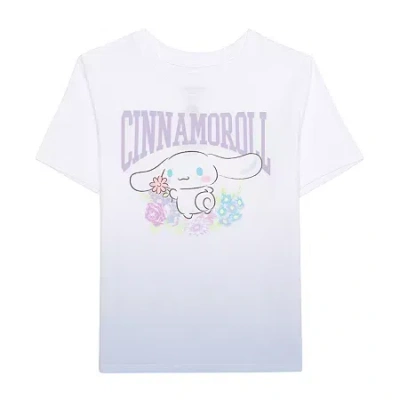 Hybrid Tees Little & Big Kid Girls Crew Neck Short Sleeve Regular Fit Cinnamoroll Graphic T-shirt In White