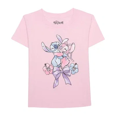 Hybrid Tees Little & Big Kid Girls Crew Neck Short Sleeve Regular Fit Graphic T-shirt In Pink