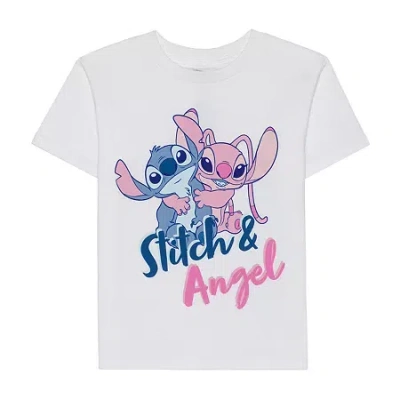 Hybrid Tees Little & Big Kid Girls Crew Neck Short Sleeve Regular Fit Graphic T-shirt In White