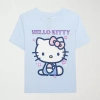 Hybrid Tees Little & Big Kid Girls Crew Neck Short Sleeve Regular Fit Hello Kitty Graphic T-shirt In Blue