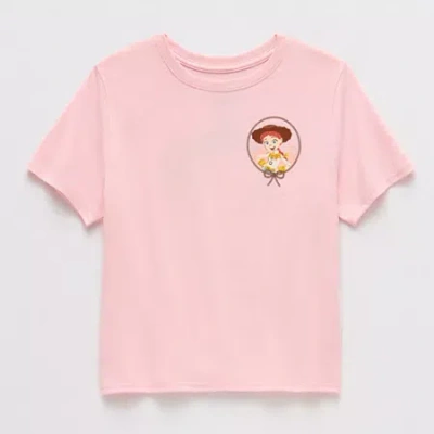 Hybrid Tees Little & Big Kid Girls Crew Neck Short Sleeve Regular Fit Jessie Graphic T-shirt In Pink