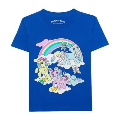Hybrid Tees Little & Big Kid Girls Crew Neck Short Sleeve Regular Fit My Little Pony Graphic T-shirt In Blue