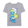 Hybrid Tees Little & Big Kid Girls Crew Neck Short Sleeve Regular Fit Smurfs Graphic T-shirt In Gray