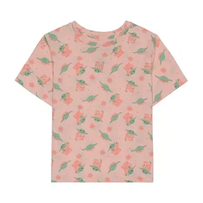 Hybrid Tees Little & Big Kid Girls Crew Neck Short Sleeve Regular Fit Star Wars Graphic T-shirt In Multi