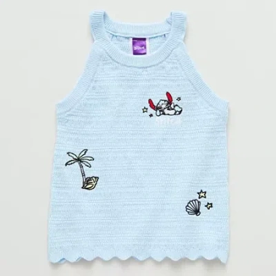 Hybrid Tees Little & Big Kid Girls Halter Neck Sleeveless Hello Kitty Tank Top In Blue
