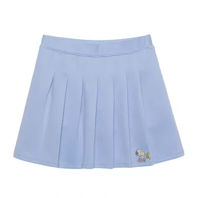 Hybrid Tees Little & Big Kid Girls Mini Peanuts Pleated Skirt In Blue