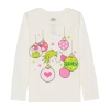 Hybrid Tees Little & Big Kid Girls Round Neck Long Sleeve Regular Fit Grinch Graphic T-shirt In White