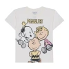 Hybrid Tees Little & Big Kid Girls Round Neck Short Sleeve Oversized Peanuts Graphic T-shirt In Brown