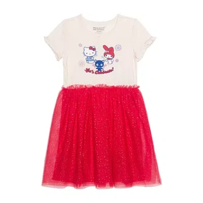 Hybrid Tees Little & Big Kid Girls Short Sleeve Hello Kitty A-line Dress In Multi
