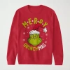 Hybrid Tees Mens Crew Neck Long Sleeve Grinch Sweatshirt In Red