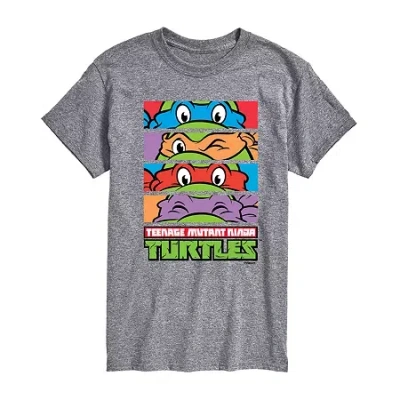 Hybrid Tees Mens Crew Neck Short Sleeve Classic Fit Teenage Mutant Ninja Turtles Graphic T-shirt In Gray