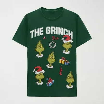 Hybrid Tees Mens Crew Neck Short Sleeve Regular Fit Grinch Graphic T-shirt In Multi