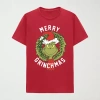 Hybrid Tees Mens Crew Neck Short Sleeve Regular Fit Grinch Graphic T-shirt In Red