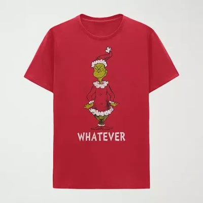 Hybrid Tees Mens Crew Neck Short Sleeve Regular Fit Grinch Graphic T-shirt In Multi