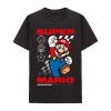 Hybrid Tees Mens Short Sleeve Regular Fit Super Mario Graphic T-shirt In Black
