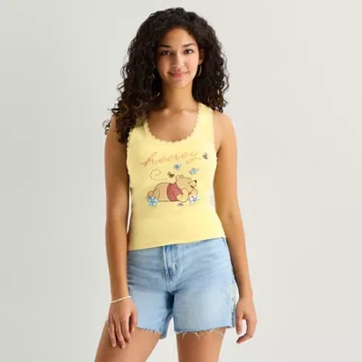 Hybrid Tees Pooh Tank Top Womens Sleeveless Winnie The Pooh Tank Top In Yellow