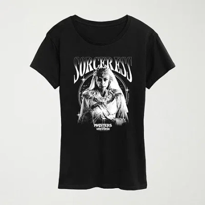 Hybrid Tees Womens Crew Neck Short Sleeve Regular Fit Graphic T-shirt In Black