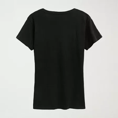 Hybrid Tees Womens Crew Neck Short Sleeve Regular Fit Spiderman Graphic T-shirt In Black