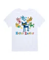 Hybrid Toddler And Big Boys Pete The Cat Hoppy Easter Graphic T-shirt In White