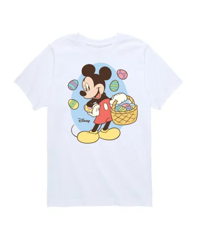 Hybrid Babies' Toddler Boys Disney Mickey Easter Basket Graphic T-shirt In White