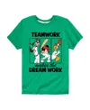 Hybrid Toddler Boys Disney Teamwork Makes The Dreamwork Baseball Graphic T-shirt In Green