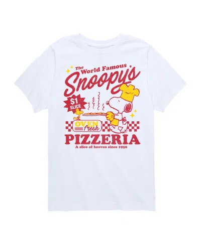 Hybrid Babies' Toddler Boys Peanuts Pizzeria Graphic T-shirt In White