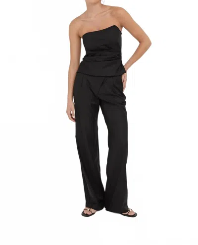 Hyde & Stone Fredericke Wool Bodice Top In Black