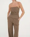 Hyde & Stone Fredericke Wool Bodice Top In Caramel Stripe In Multi