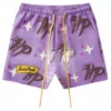 Hyde Park Unisex Puff The Magic Pattern Shorts In Purple In Purple